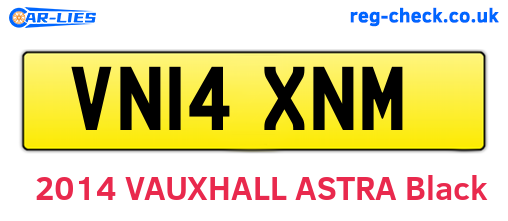 VN14XNM are the vehicle registration plates.
