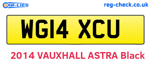 WG14XCU are the vehicle registration plates.