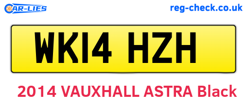 WK14HZH are the vehicle registration plates.