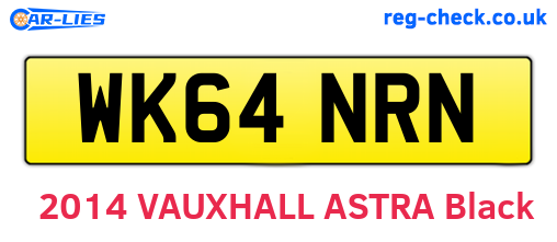 WK64NRN are the vehicle registration plates.