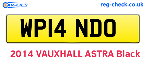 WP14NDO are the vehicle registration plates.
