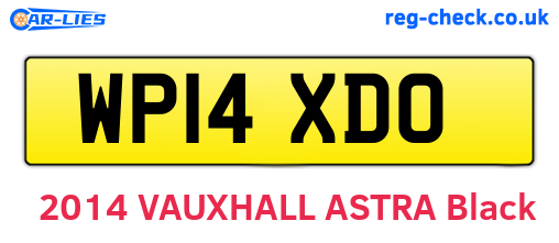 WP14XDO are the vehicle registration plates.
