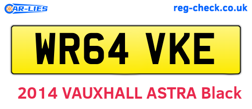 WR64VKE are the vehicle registration plates.