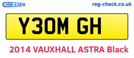 Y30MGH are the vehicle registration plates.