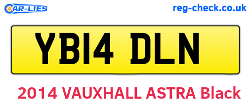 YB14DLN are the vehicle registration plates.