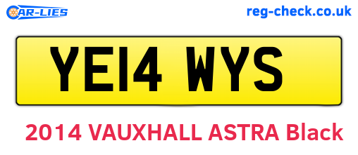 YE14WYS are the vehicle registration plates.