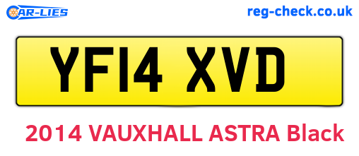 YF14XVD are the vehicle registration plates.
