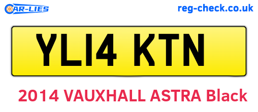 YL14KTN are the vehicle registration plates.