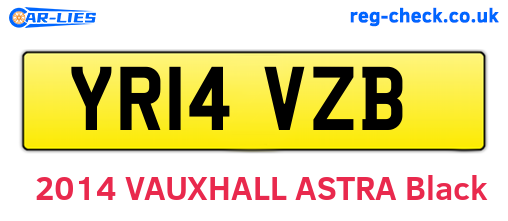 YR14VZB are the vehicle registration plates.
