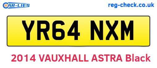 YR64NXM are the vehicle registration plates.
