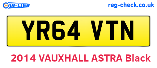 YR64VTN are the vehicle registration plates.