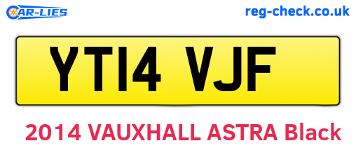 YT14VJF are the vehicle registration plates.
