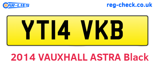 YT14VKB are the vehicle registration plates.
