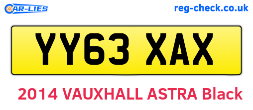 YY63XAX are the vehicle registration plates.