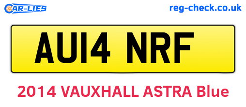 AU14NRF are the vehicle registration plates.