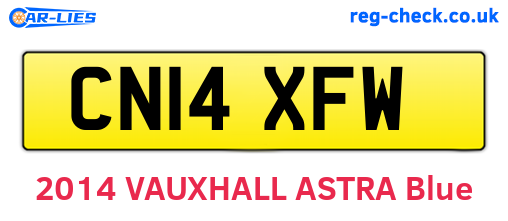 CN14XFW are the vehicle registration plates.