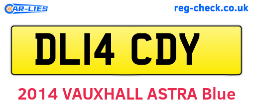 DL14CDY are the vehicle registration plates.
