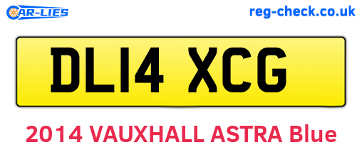 DL14XCG are the vehicle registration plates.