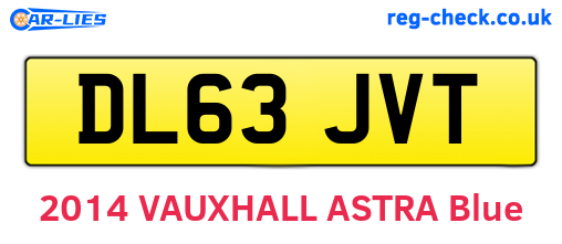 DL63JVT are the vehicle registration plates.