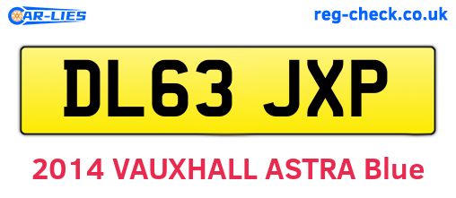 DL63JXP are the vehicle registration plates.