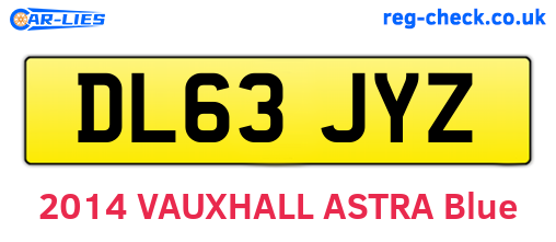 DL63JYZ are the vehicle registration plates.