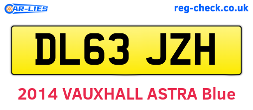 DL63JZH are the vehicle registration plates.