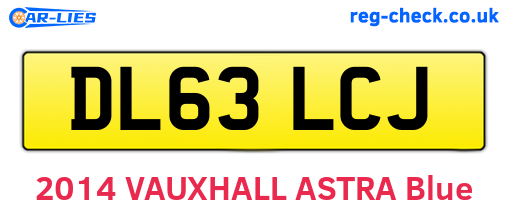 DL63LCJ are the vehicle registration plates.