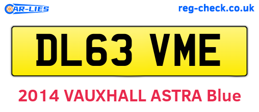 DL63VME are the vehicle registration plates.