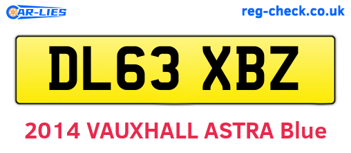 DL63XBZ are the vehicle registration plates.