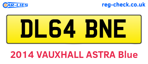 DL64BNE are the vehicle registration plates.