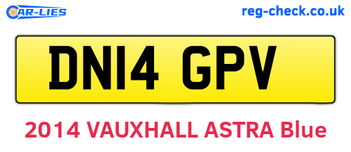 DN14GPV are the vehicle registration plates.
