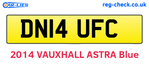 DN14UFC are the vehicle registration plates.