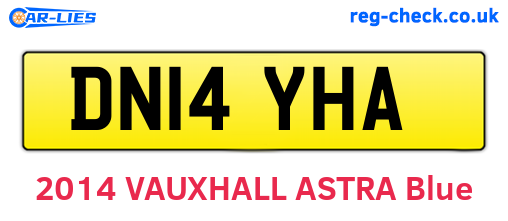 DN14YHA are the vehicle registration plates.