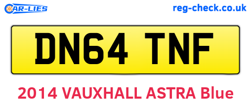 DN64TNF are the vehicle registration plates.