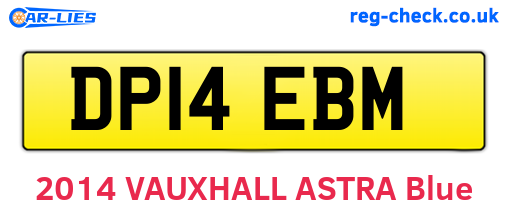 DP14EBM are the vehicle registration plates.
