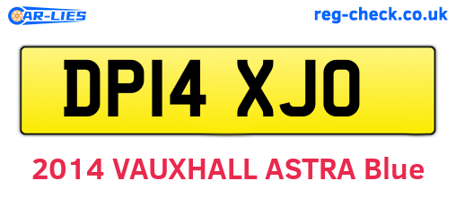 DP14XJO are the vehicle registration plates.
