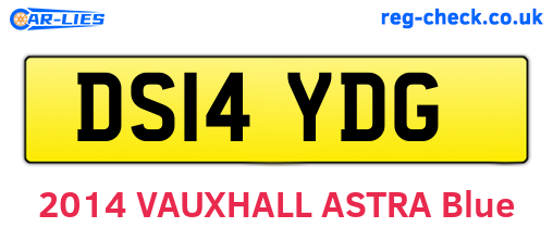 DS14YDG are the vehicle registration plates.
