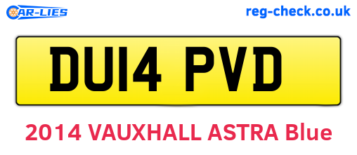 DU14PVD are the vehicle registration plates.