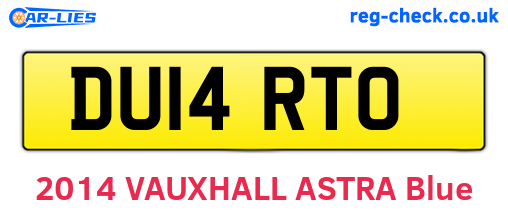 DU14RTO are the vehicle registration plates.