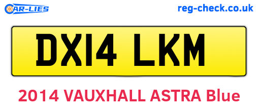 DX14LKM are the vehicle registration plates.