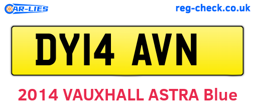 DY14AVN are the vehicle registration plates.
