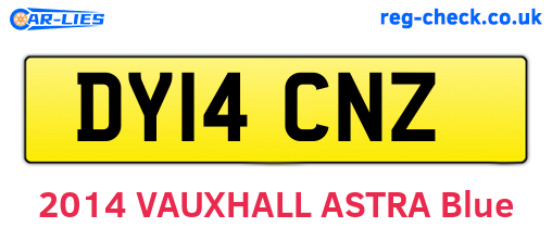 DY14CNZ are the vehicle registration plates.