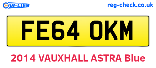 FE64OKM are the vehicle registration plates.