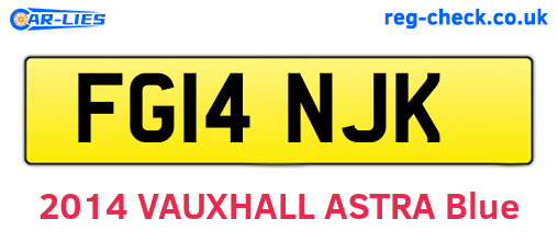 FG14NJK are the vehicle registration plates.
