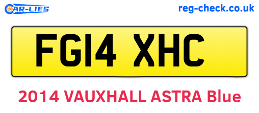 FG14XHC are the vehicle registration plates.