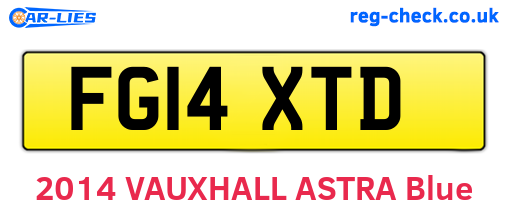 FG14XTD are the vehicle registration plates.