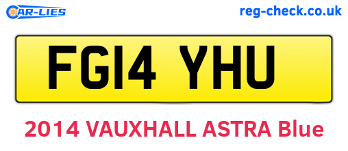 FG14YHU are the vehicle registration plates.