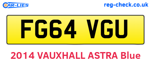 FG64VGU are the vehicle registration plates.