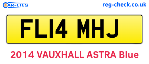 FL14MHJ are the vehicle registration plates.