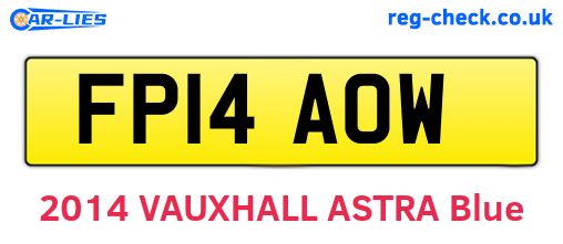 FP14AOW are the vehicle registration plates.